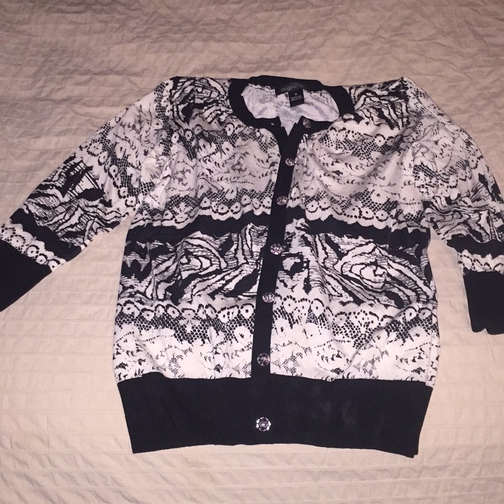 Cute black and cream sweater